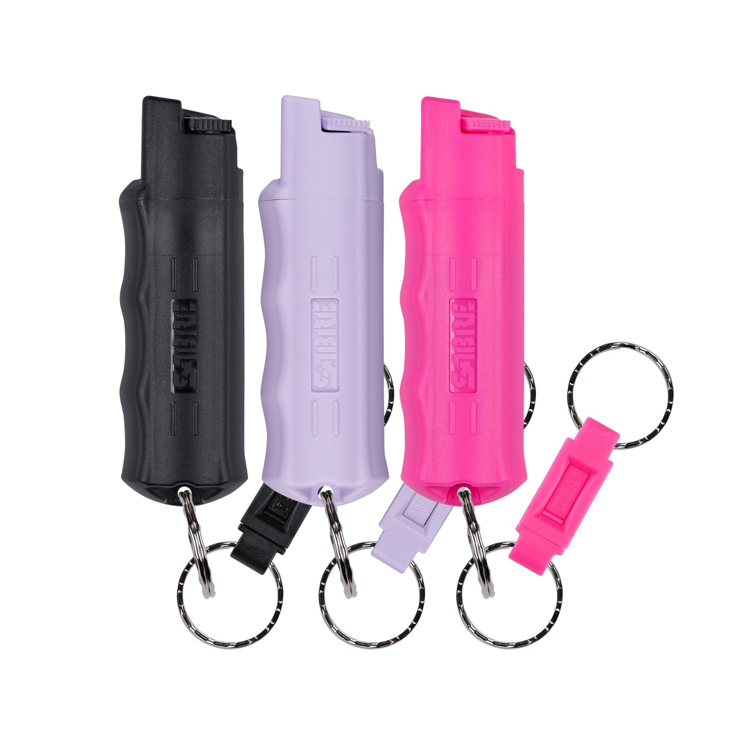SABRE Pepper Spray, Maximum Police Strength OC Spray, Quick Release Keychain for Easy Carry and Fast Access, Finger Grip for More Accurate and Faster Aim, 0.54 fl oz, Secure and Easy to Use Safety