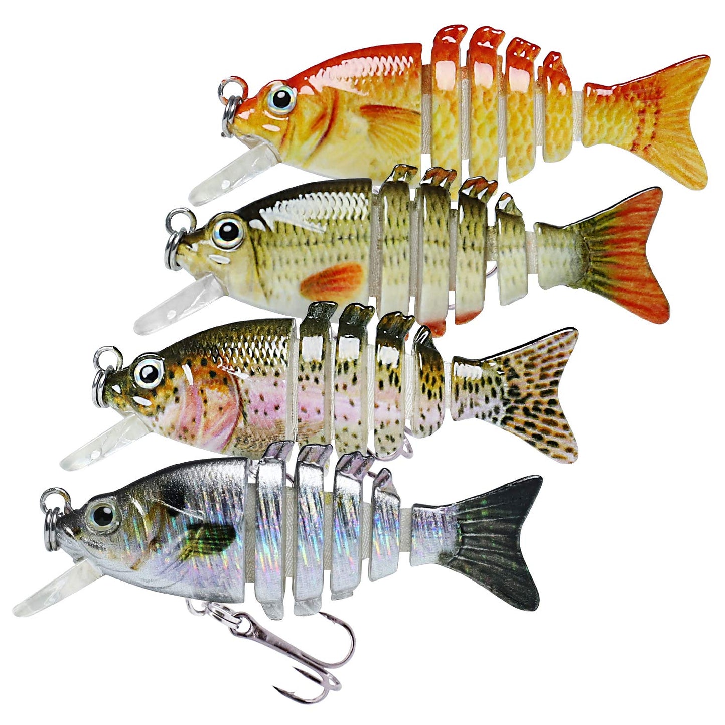 TRUSCEND Swimmax for Freshwater and Saltwater, Lifelike Fishing Lures for Bass Trout Crappie Walleye Pike Bluegill Salmon, Swimbait for Bass Fishing, Amazing Fishing Gear Gifts for Family Fishing