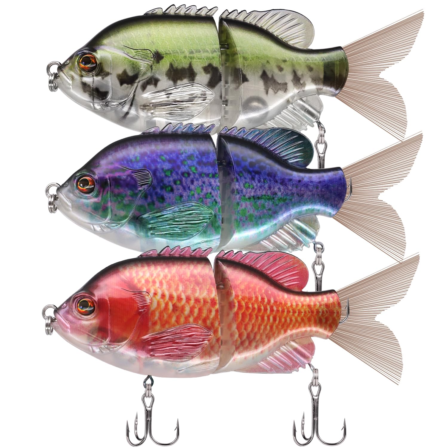 TRUSCEND Swimmax for Freshwater and Saltwater, Lifelike Fishing Lures for Bass Trout Crappie Walleye Pike Bluegill Salmon, Swimbait for Bass Fishing, Amazing Fishing Gear Gifts for Family Fishing