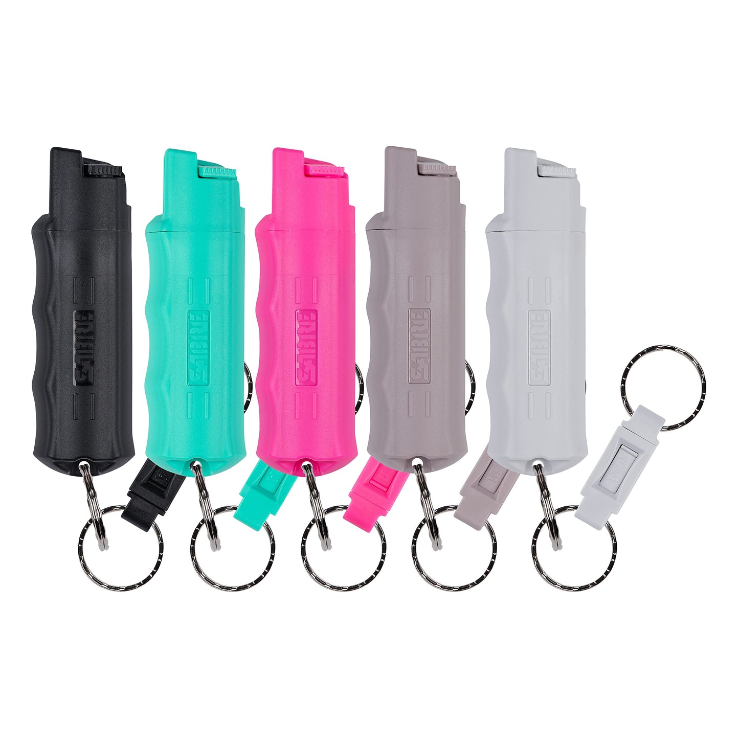 SABRE Pepper Spray, Maximum Police Strength OC Spray, Quick Release Keychain for Easy Carry and Fast Access, Finger Grip for More Accurate and Faster Aim, 0.54 fl oz, Secure and Easy to Use Safety