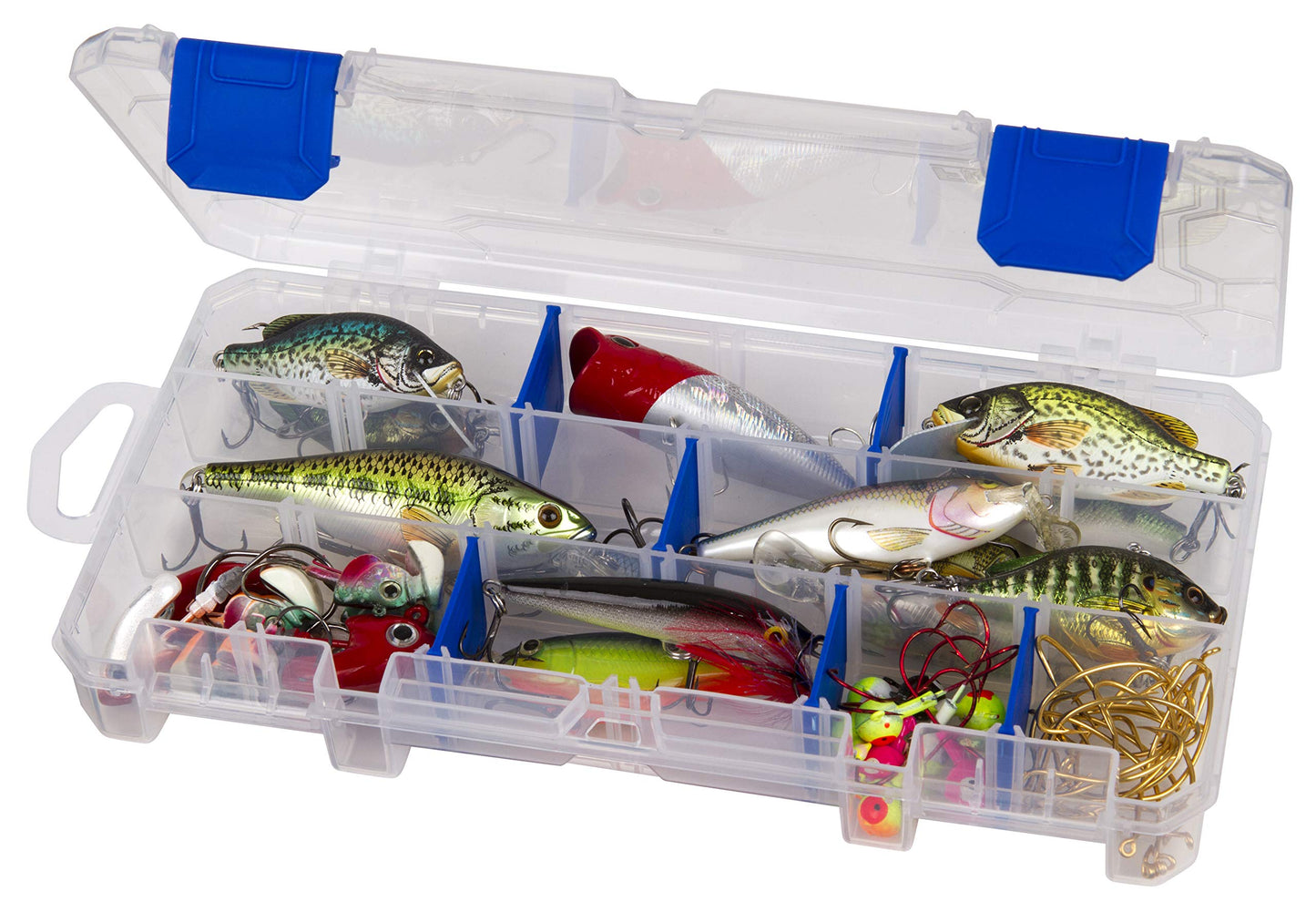 Flambeau Outdoors 4007 Fishing Tackle Box - Includes 12 Dividers, 24 Compartments, Clear Tackle Box Fishing Lure Organizer, Tuff Tainer Tackle Box with Zerust Anti-Rust Dividers