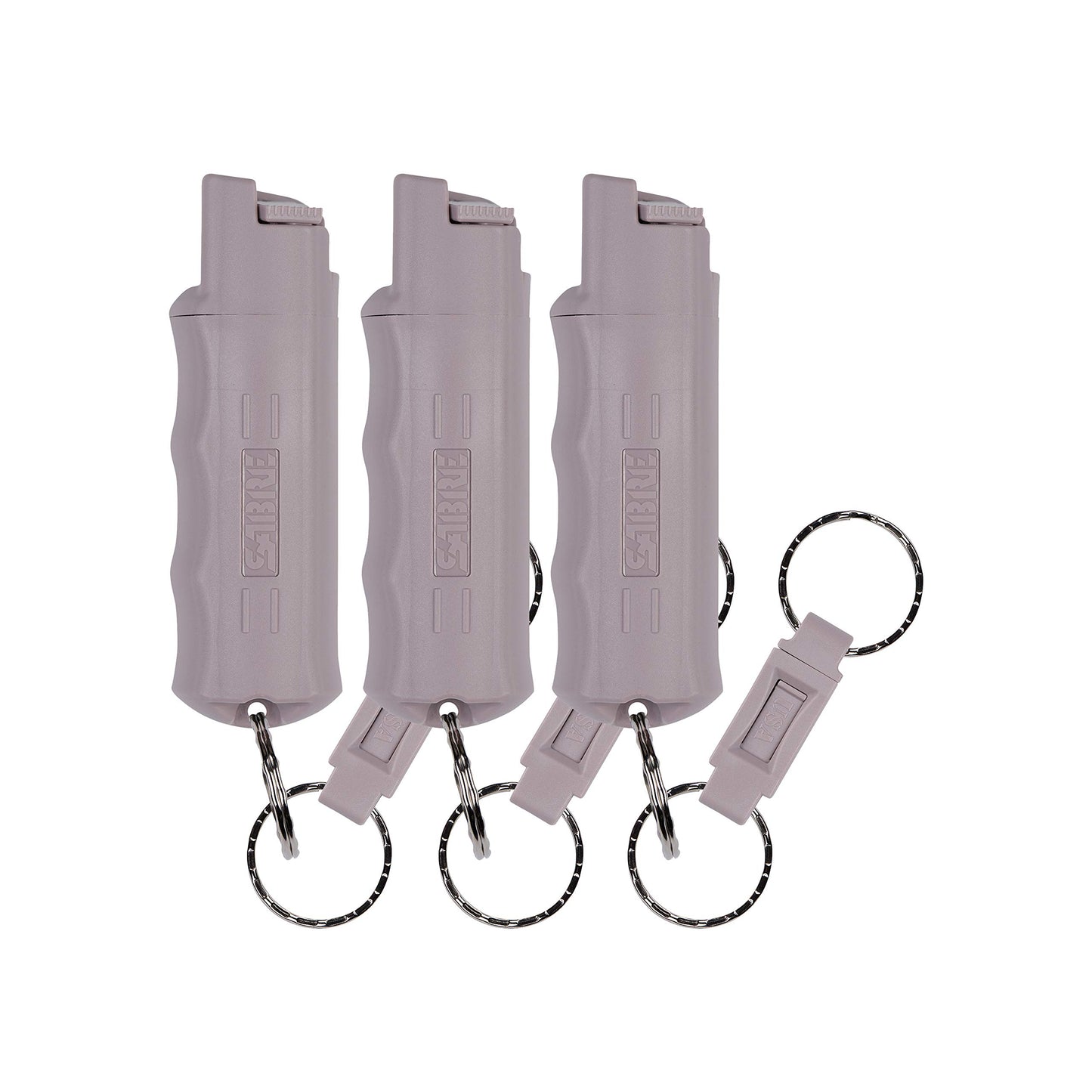 SABRE Pepper Spray, Maximum Police Strength OC Spray, Quick Release Keychain for Easy Carry and Fast Access, Finger Grip for More Accurate and Faster Aim, 0.54 fl oz, Secure and Easy to Use Safety