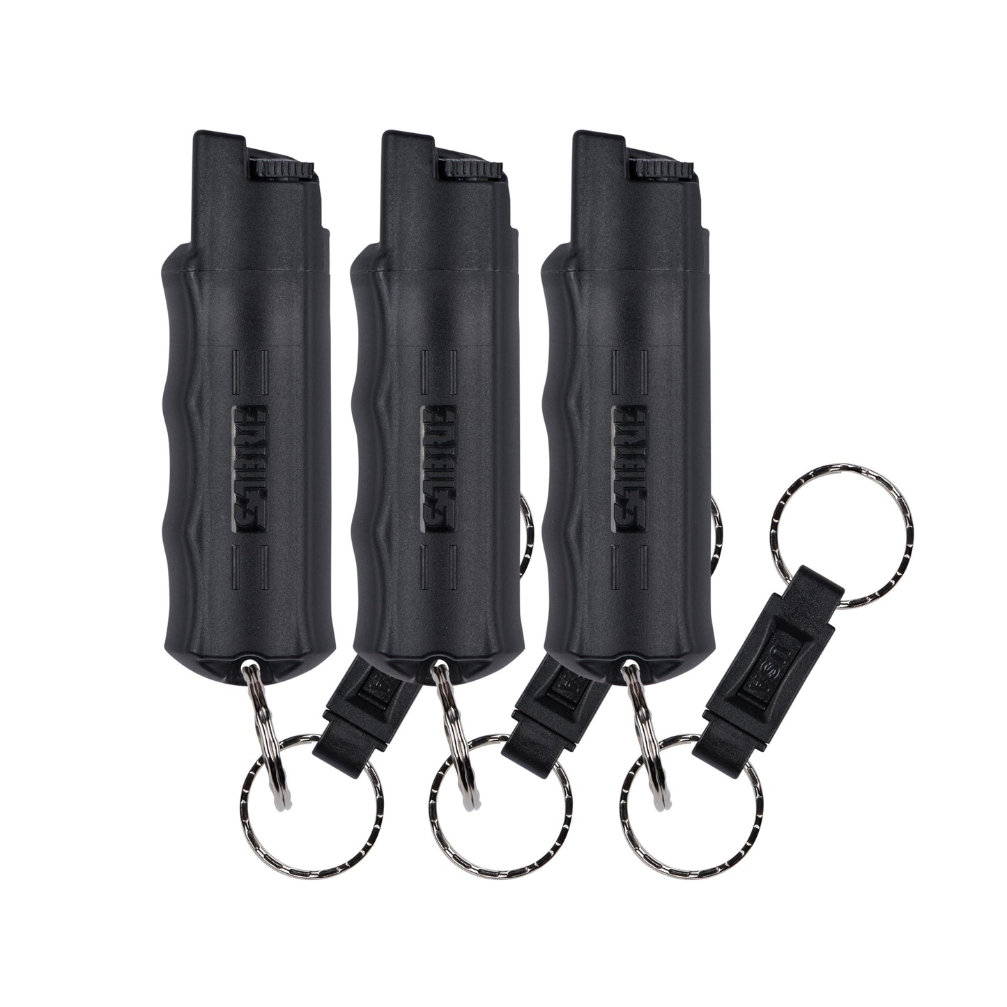 SABRE Pepper Spray, Maximum Police Strength OC Spray, Quick Release Keychain for Easy Carry and Fast Access, Finger Grip for More Accurate and Faster Aim, 0.54 fl oz, Secure and Easy to Use Safety