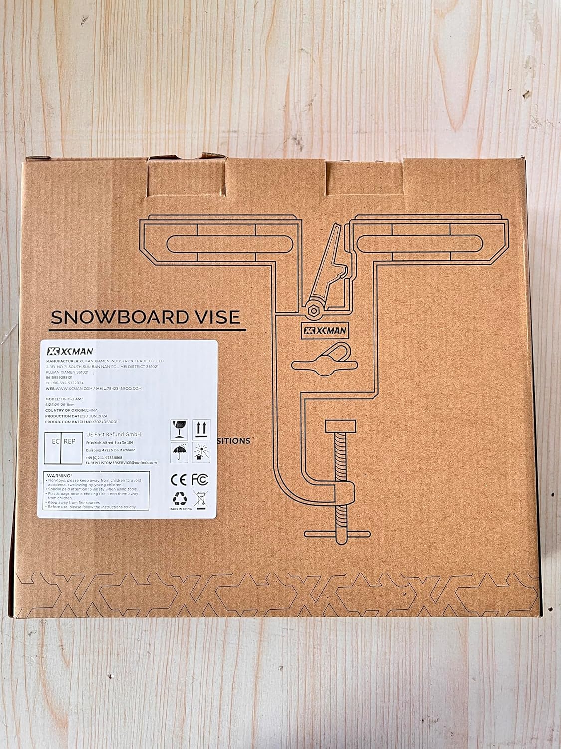 XCMAN Ski Snowboard Vise for Tuning and Waxing Durable and Stable - Aluminium Material