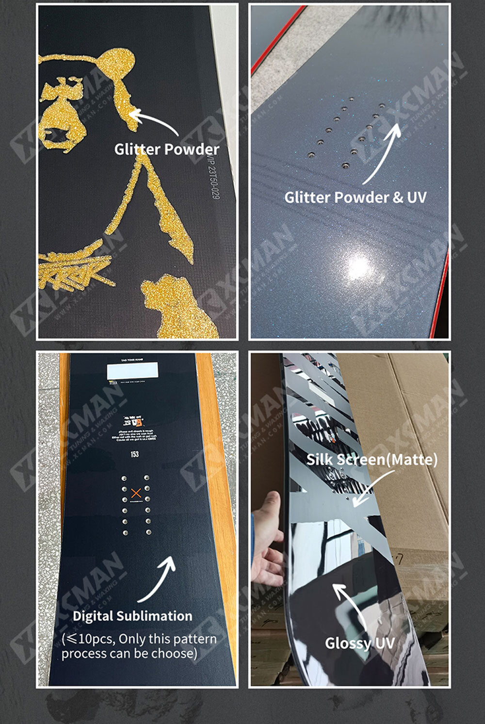 Snowboard ASPECT style Black and white line with your logo CUSTOM SNOWBOARD OEM MANUFACTURER LOW MOQ