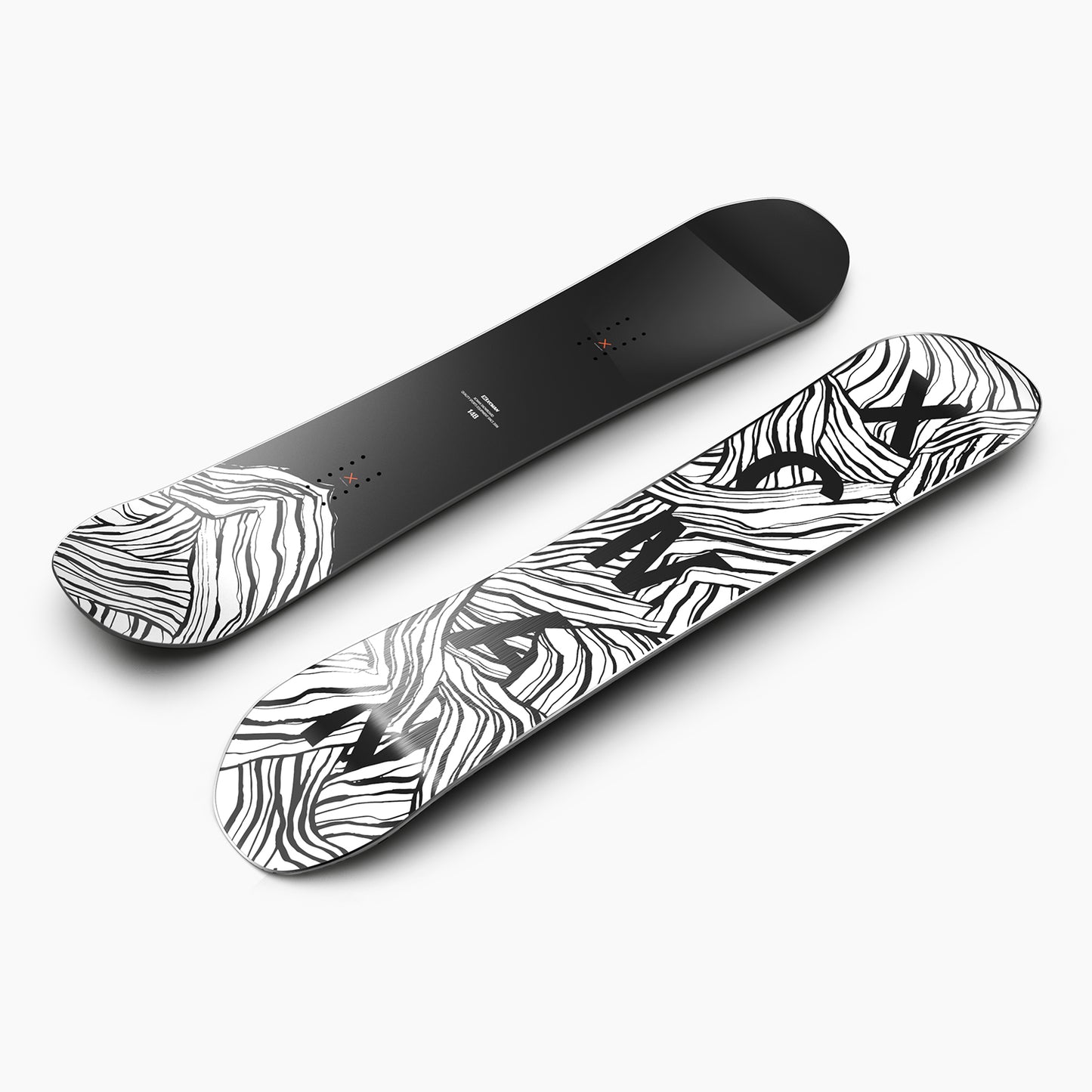 Snowboard ASPECT style Black and white line  with your logo CUSTOM SNOWBOARD OEM MANUFACTURER LOW MOQ