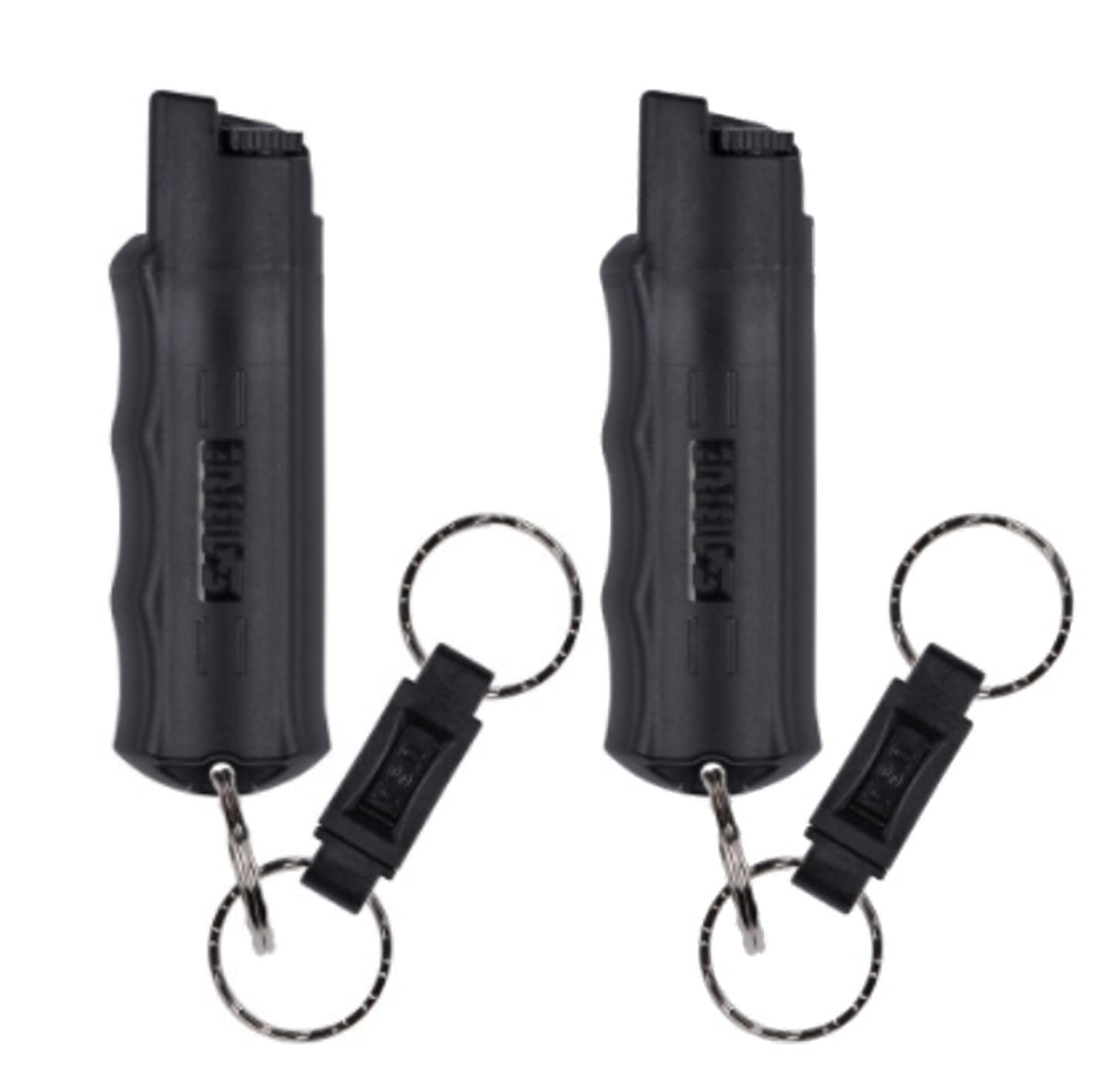 SABRE Pepper Spray, Maximum Police Strength OC Spray, Quick Release Keychain for Easy Carry and Fast Access, Finger Grip for More Accurate and Faster Aim, 0.54 fl oz, Secure and Easy to Use Safety