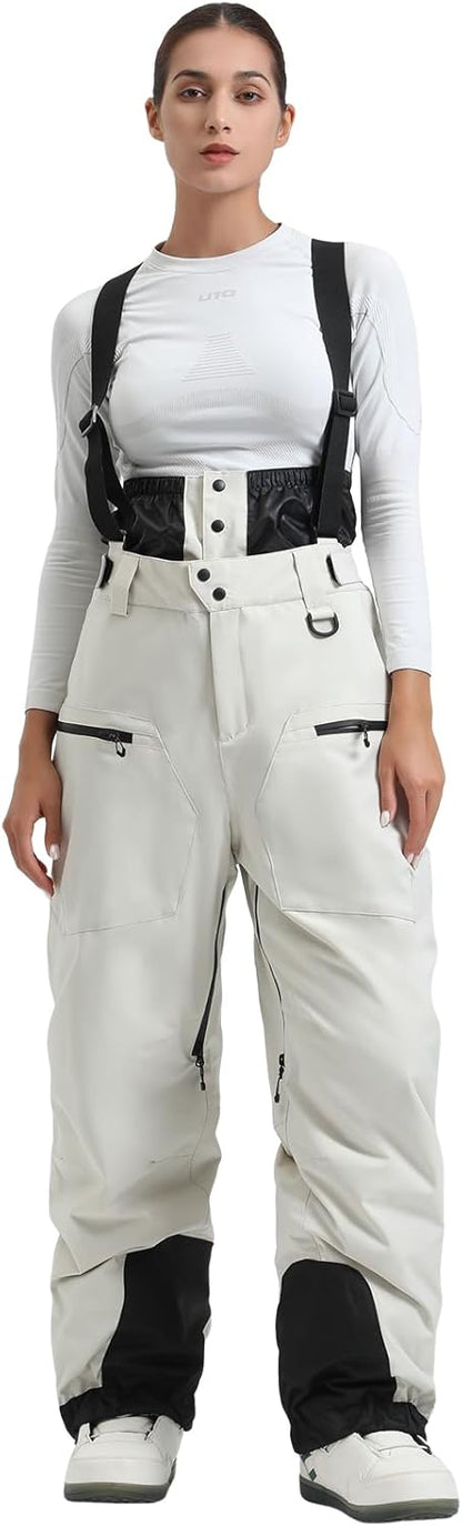 GSOU SNOW Men Snow Bibs Women Baggy Ski Pants Snowboard Overall Insulated Waterproof Windproof Warm Winter