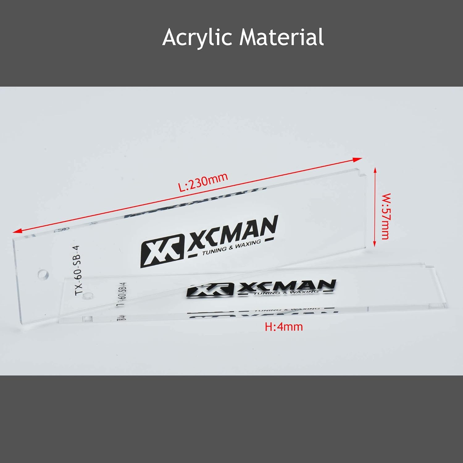 XCMAN Alpine Ski Freeride & Snowboard Base Wax Plastic Scraper 2pcs