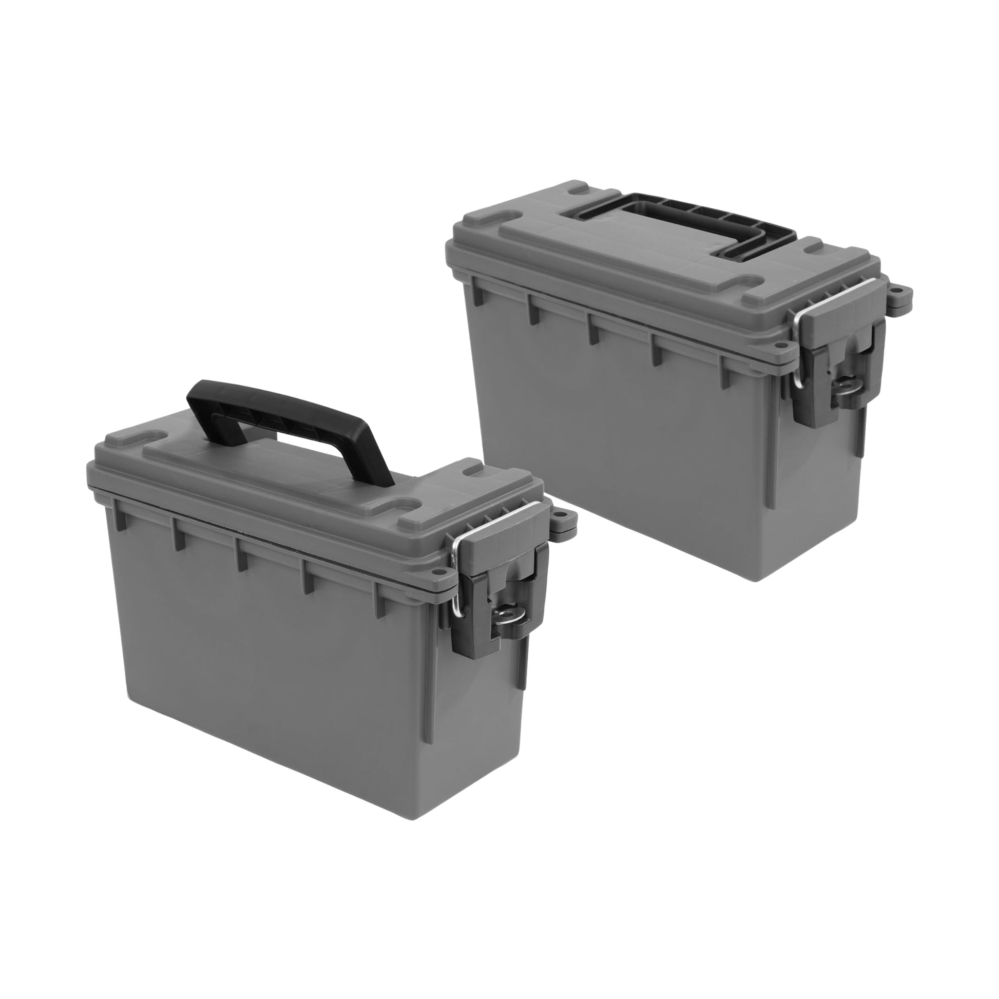 Sheffield 12629 Ammo Storage Box, Stackable .30 Cal Field Boxes, Water and Dust Resistant, Lockable Storage Box with Handle, Secures Hunting Gear, Supplies, and Bullets, Made in USA, Black, 1-Pack