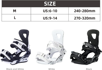 XCMAN Outdoors All-Mountain Snowboard Binding | Boot US Size 6-9