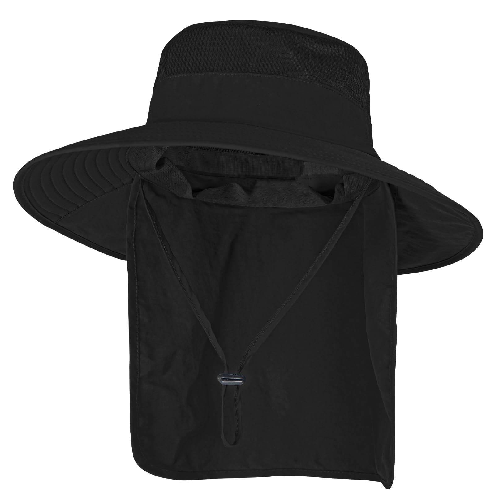 Sun Hats for Men Women Fishing Hat UPF 50+ Breathable Wide Brim Bucket Hats Summer UV Protection Safari Hat with Neck Flap