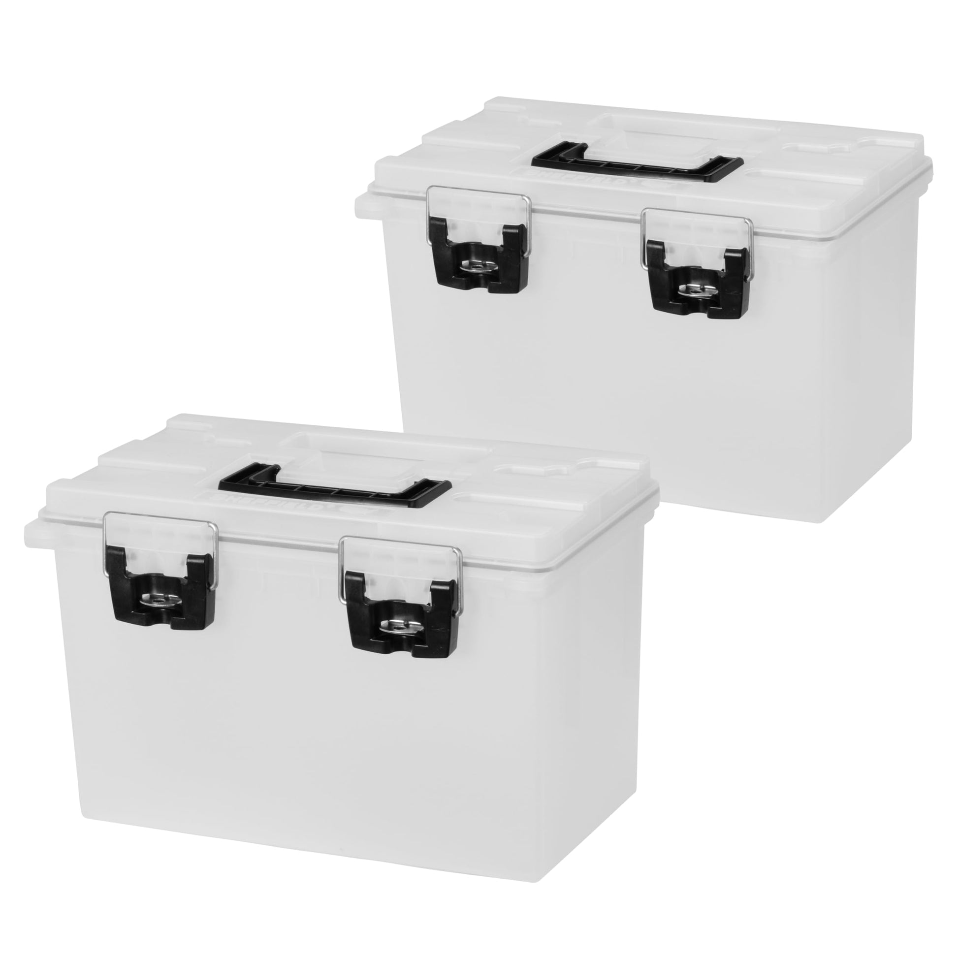 Sheffield 12629 Ammo Storage Box, Stackable .30 Cal Field Boxes, Water and Dust Resistant, Lockable Storage Box with Handle, Secures Hunting Gear, Supplies, and Bullets, Made in USA, Black, 1-Pack