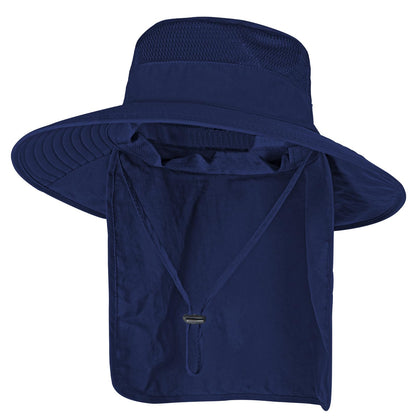 Sun Hats for Men Women Fishing Hat UPF 50+ Breathable Wide Brim Bucket Hats Summer UV Protection Safari Hat with Neck Flap