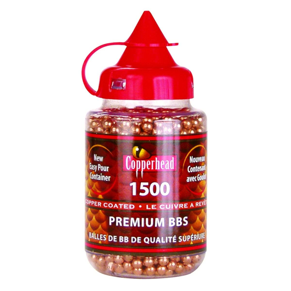 Crosman Copperhead 4.5mm Copper Coated BBs In EZ-Pour Bottle For BB Air Pistols And BB Air Guns