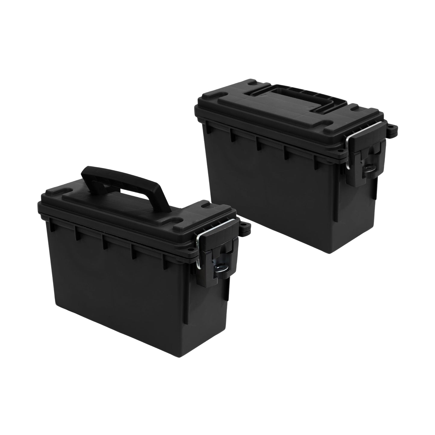 Sheffield 12629 Ammo Storage Box, Stackable .30 Cal Field Boxes, Water and Dust Resistant, Lockable Storage Box with Handle, Secures Hunting Gear, Supplies, and Bullets, Made in USA, Black, 1-Pack