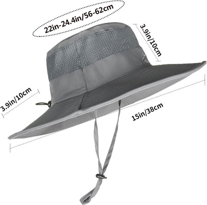 Sun Hats for Men Women Fishing Hat UPF 50+ Breathable Wide Brim Summer UV Protection Hat