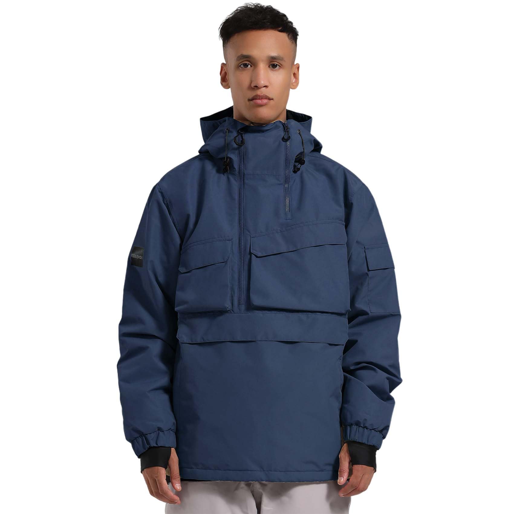 GSOU SNOW Men Ski Jacket Snowboard Coat for Winter Outdoor Sports Waterproof Windproof Snow Pullover Hooded Warm