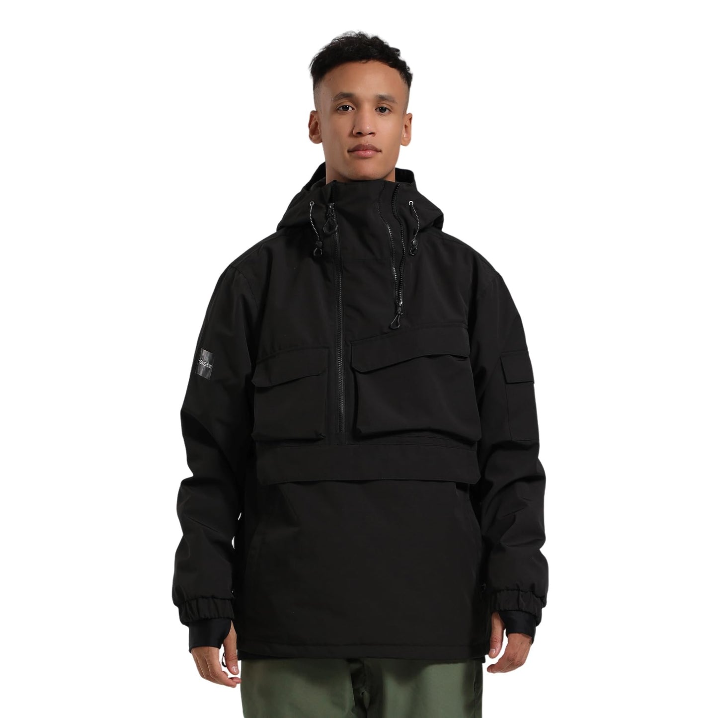 GSOU SNOW Men Ski Jacket Snowboard Coat for Winter Outdoor Sports Waterproof Windproof Snow Pullover Hooded Warm