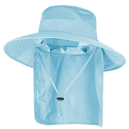 Sun Hats for Men Women Fishing Hat UPF 50+ Breathable Wide Brim Bucket Hats Summer UV Protection Safari Hat with Neck Flap