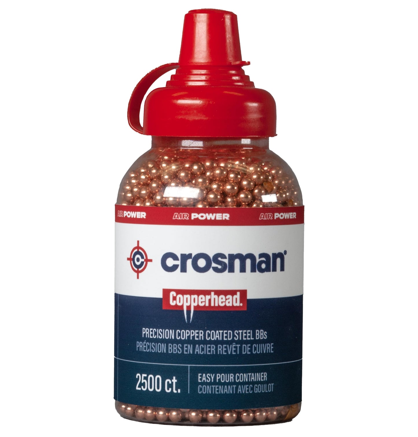 Crosman Copperhead 4.5mm Copper Coated BBs In EZ-Pour Bottle For BB Air Pistols And BB Air Guns