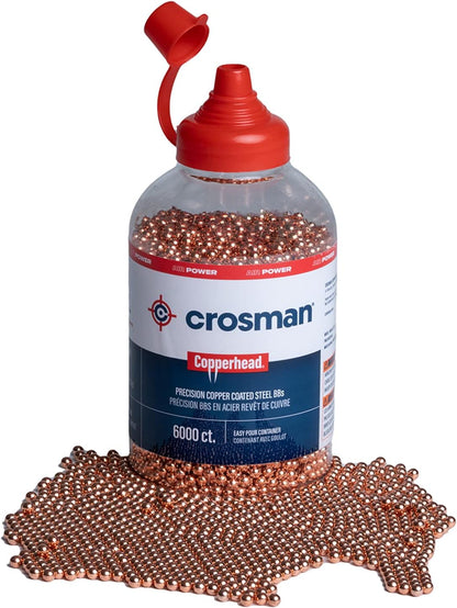 Crosman Copperhead 4.5mm Copper Coated BBs In EZ-Pour Bottle For BB Air Pistols And BB Air Guns