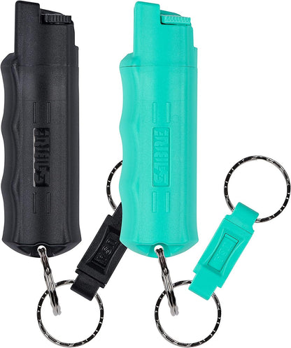 SABRE Pepper Spray, Maximum Police Strength OC Spray, Quick Release Keychain for Easy Carry and Fast Access, Finger Grip for More Accurate and Faster Aim, 0.54 fl oz, Secure and Easy to Use Safety