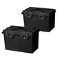 Sheffield 12629 Ammo Storage Box, Stackable .30 Cal Field Boxes, Water and Dust Resistant, Lockable Storage Box with Handle, Secures Hunting Gear, Supplies, and Bullets, Made in USA, Black, 1-Pack