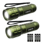 Lighting EVER LED Flashlights High Lumens, Small Flashlight, Zoomable, Waterproof, Adjustable Brightness Flash Light for Outdoor, Emergency, AAA Batteries Included, Tactical & Camping Accessories