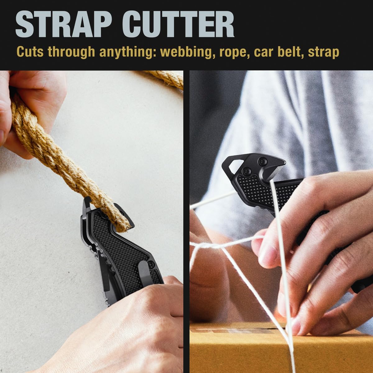 Legal Pocket Knife with 2.95” Serrated Blade, Glass Breaker, Seat Belt Cutter - EDC Sharp Folding Knives with Portable Clip - Small Tool for Tactical Camping Survival Hiking - Gifts for Men 6680