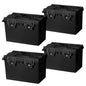 Sheffield 12629 Ammo Storage Box, Stackable .30 Cal Field Boxes, Water and Dust Resistant, Lockable Storage Box with Handle, Secures Hunting Gear, Supplies, and Bullets, Made in USA, Black, 1-Pack