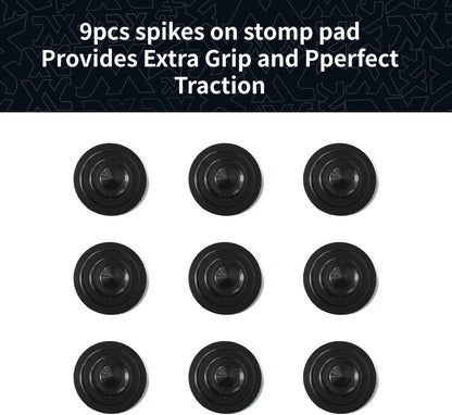 XCMAN 4 Layer-Cone Studs Dia 7.87 Inch Aluminum Snowboard Stomp Pad - 9pcs
