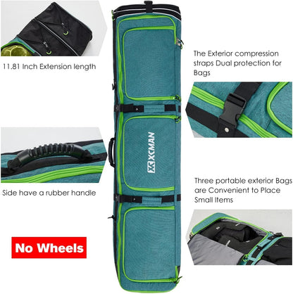 XCMAN Padded Snowboard Bag Expandable Snowboard Bag for Air Travel Adjustable Ski Bag Length 63-75In