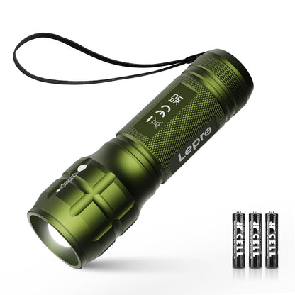 Lighting EVER LED Flashlights High Lumens, Small Flashlight, Zoomable, Waterproof, Adjustable Brightness Flash Light for Outdoor, Emergency, AAA Batteries Included, Tactical & Camping Accessories