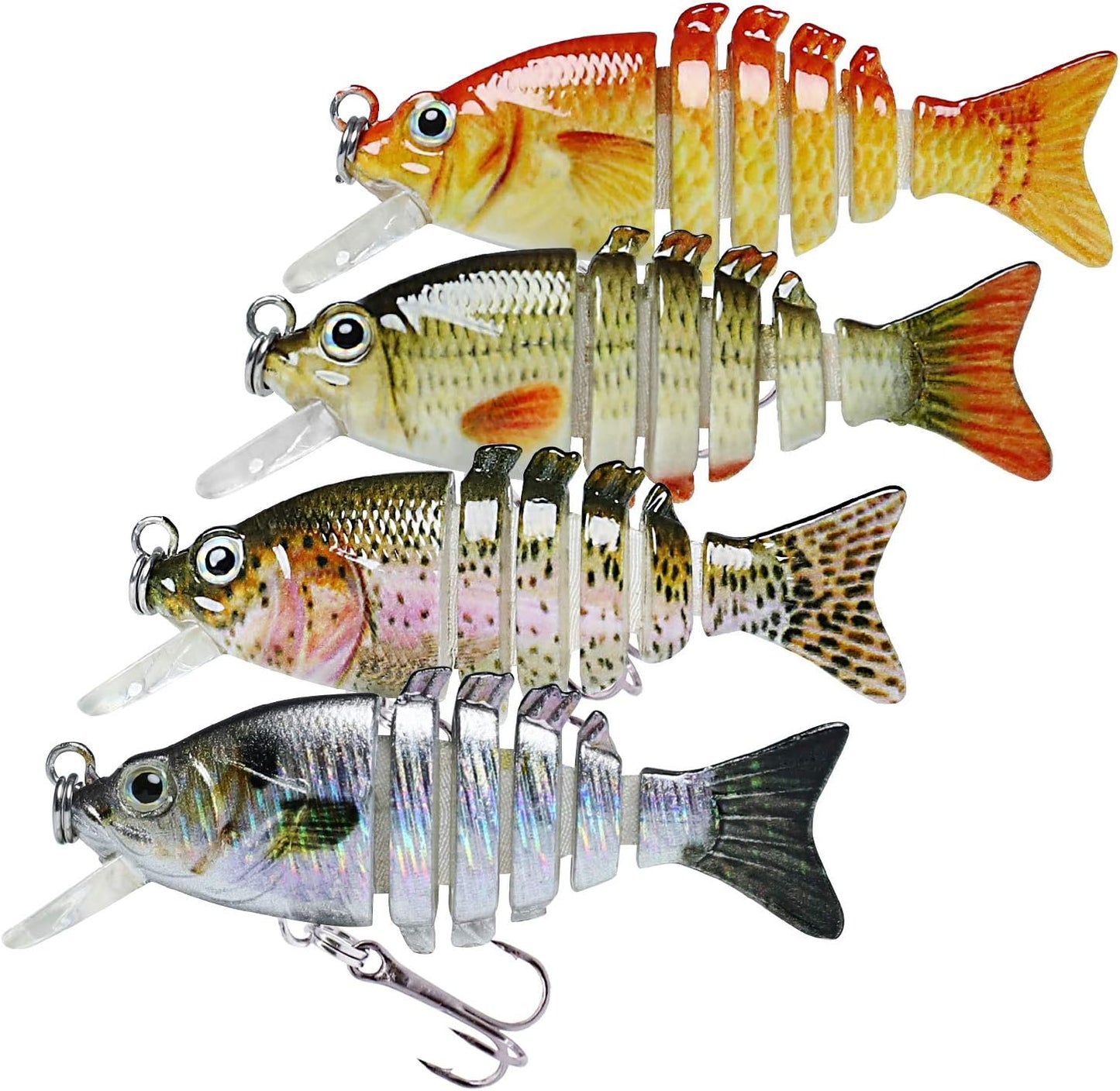 TRUSCEND Swimmax for Freshwater and Saltwater, Lifelike Fishing Lures for Bass Trout Crappie Walleye Pike Bluegill Salmon, Swimbait for Bass Fishing, Amazing Fishing Gear Gifts for Family Fishing