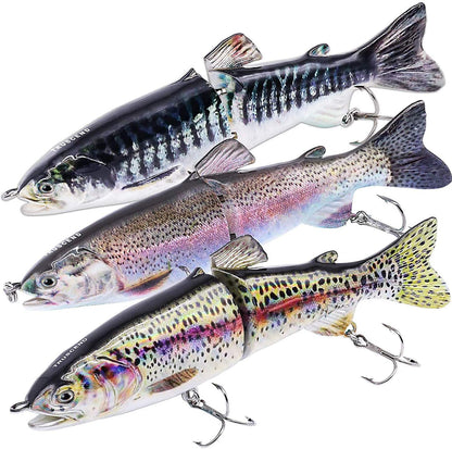 TRUSCEND Swimmax for Freshwater and Saltwater, Lifelike Fishing Lures for Bass Trout Crappie Walleye Pike Bluegill Salmon, Swimbait for Bass Fishing, Amazing Fishing Gear Gifts for Family Fishing