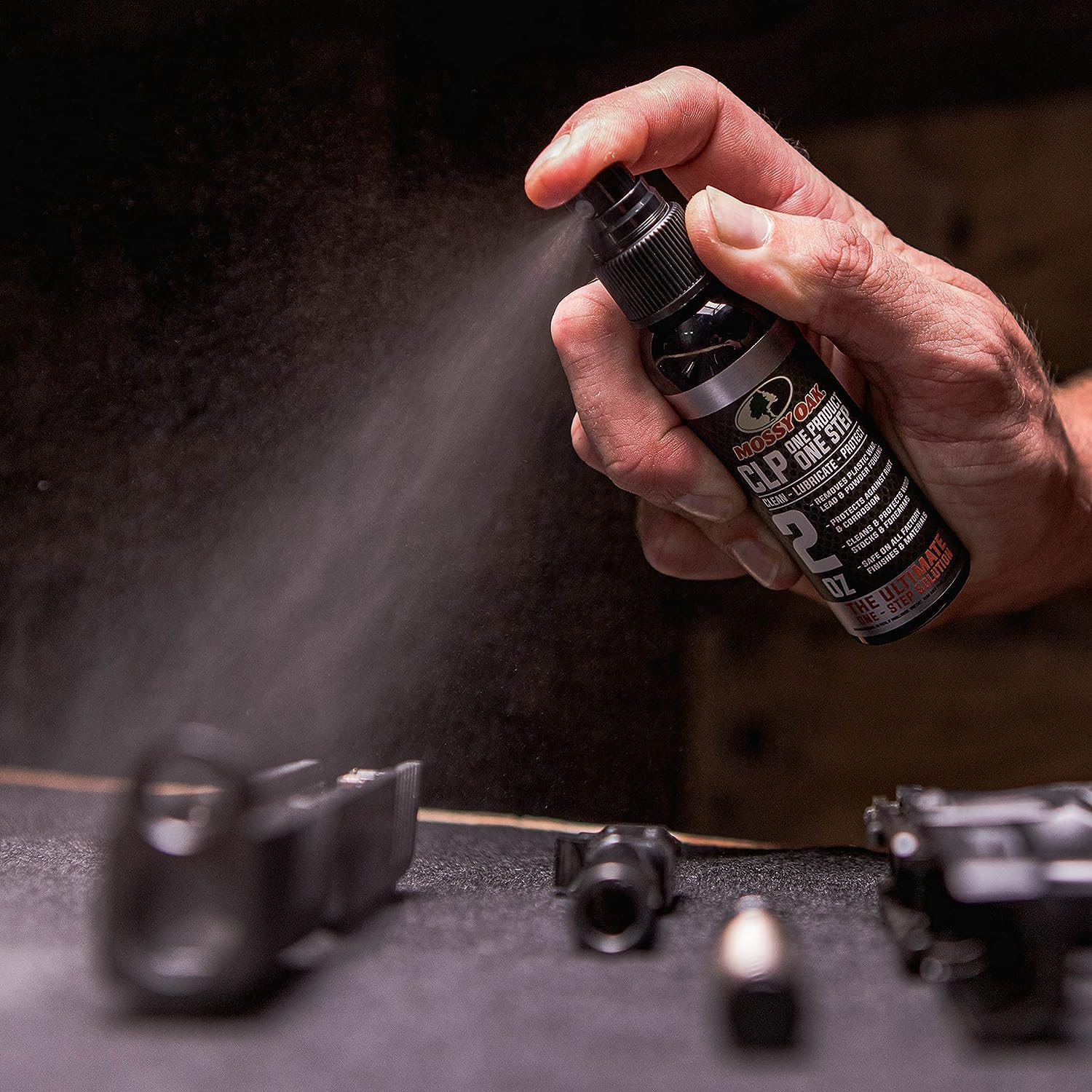 Mossy Oak Gun Oil - CLP Gun Lubricant - Premium Firearm Maintenance - Rust Preventative - 2 oz. Fine Mist Pump Sprayer & 1 oz. Needle Oiler