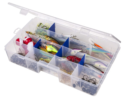Flambeau Outdoors 4007 Fishing Tackle Box - Includes 12 Dividers, 24 Compartments, Clear Tackle Box Fishing Lure Organizer, Tuff Tainer Tackle Box with Zerust Anti-Rust Dividers