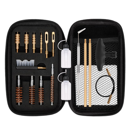 BOOSTEADY Universal Handgun Cleaning kit .22,.357,.38,9mm,.45 Caliber Pistol Cleaning Kit Bronze Bore Brush and Brass Jag Adapter