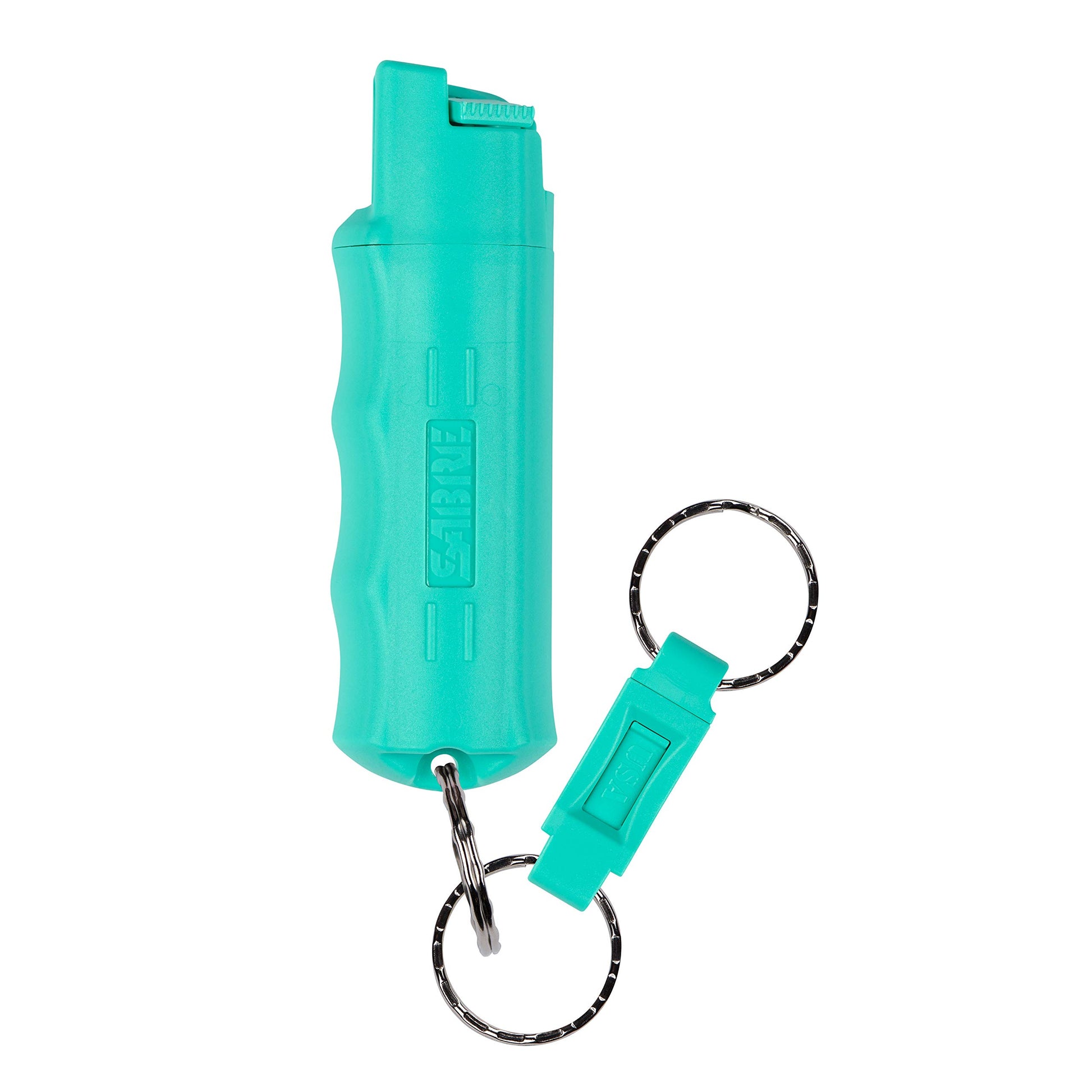 SABRE Pepper Spray, Quick Release Keychain for Easy Carry and Fast Access, Finger Grip for More Accurate and Faster Aim, Maximum Police Strength OC Spray, 0.54 fl oz, Secure and Easy to Use Safety