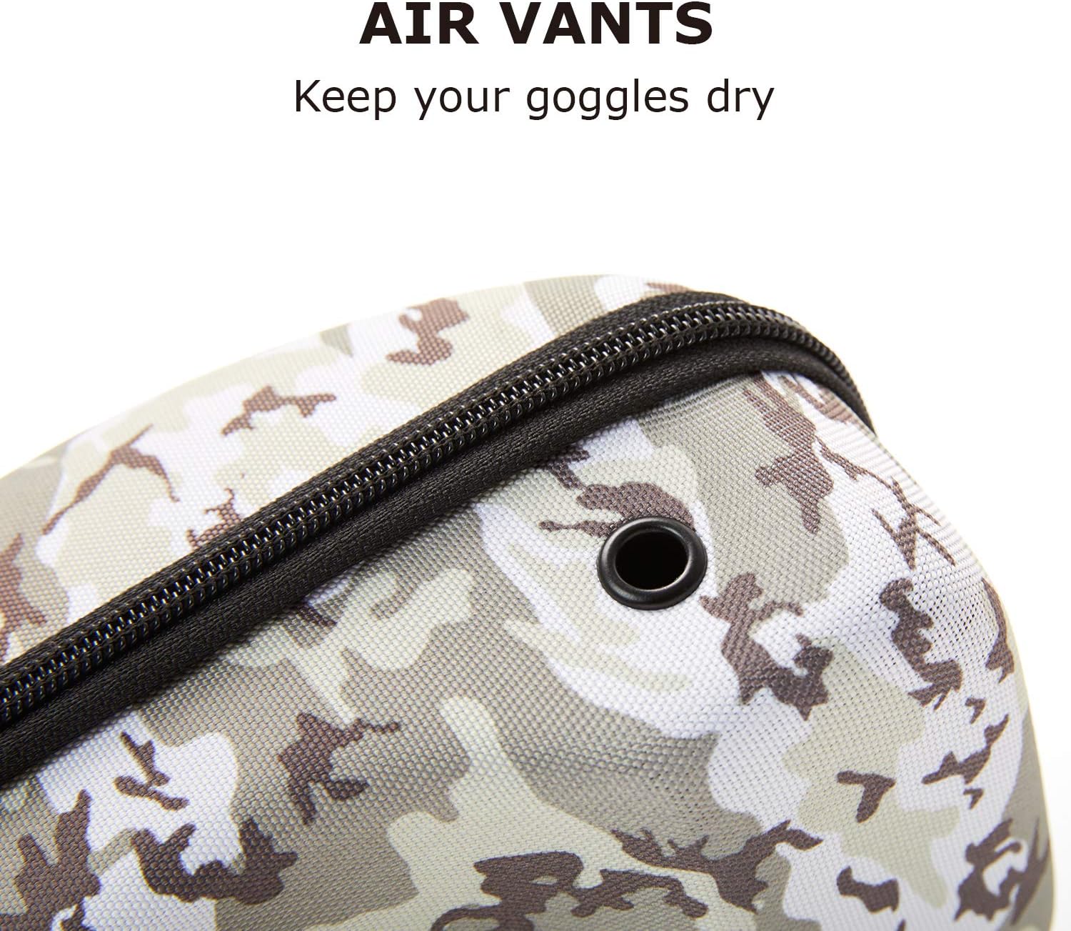 XCMAN Rigid EVA Ski Goggle Case Fit All Shapes and Size Ski Goggles