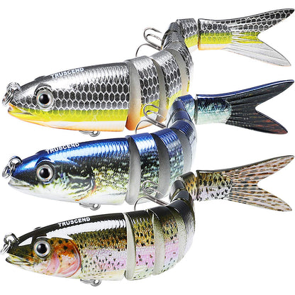 TRUSCEND Swimmax for Freshwater and Saltwater, Lifelike Fishing Lures for Bass Trout Crappie Walleye Pike Bluegill Salmon, Swimbait for Bass Fishing, Amazing Fishing Gear Gifts for Family Fishing